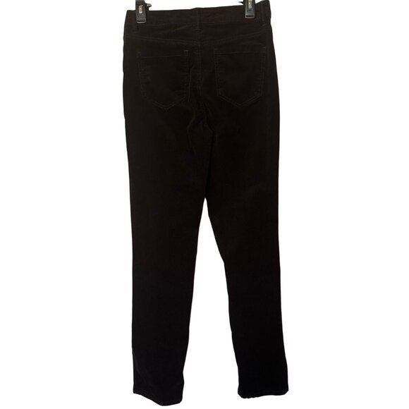 Gloria Vanderbilt Amanda Dark Brown Mid-Rise Velvet Pants Women's Size 6 - Picture 2 of 16
